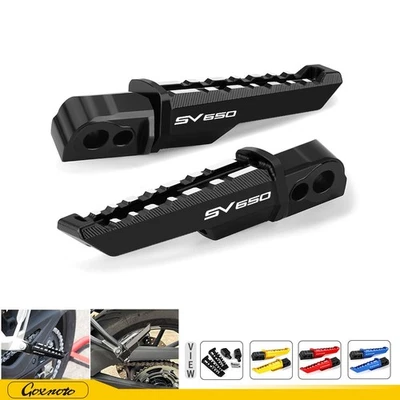 Pedales reposapiés traseros reposapiés pasajero estriberas para Suzuki SV650 2016-2024 Foto 1 de 4