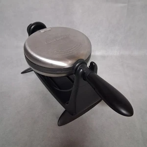 Farberware Cialda Girevole Singola Flip Acciaio Inox Nero TESTATA FUNZIONANTE - Foto 1 di 12