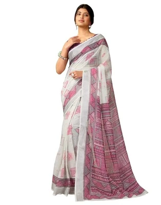 Blusa para mujer de algodón y lino estampado 1 minuto lista para usar con blusa sin costuras Foto 1 de 4