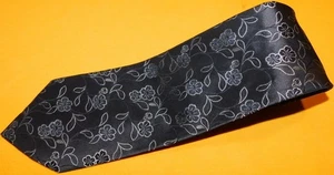 VILLA BOLGHERI MADE IN ITALY GREY/WHITE FLORAL TIE - TIES - DESIGNER TIES. - Picture 1 of 3