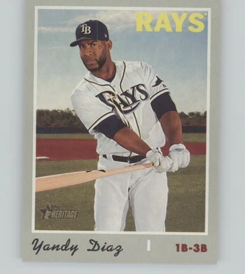 2019 Topps Heritage #636 Yandy Diaz - Image 1 of 2