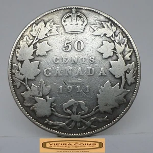 1911 Canada Silver 50 Cents - #C52250NQ - Picture 1 of 2