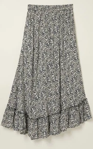 Fatface Lissy Black Inlay Floral Maxi Skirt UK size 12R Brand New - Picture 1 of 2