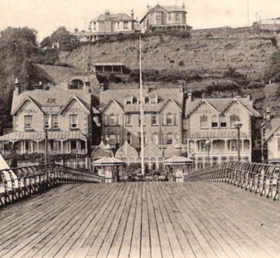 Antiguo muelle Shanklin RPPC UDB Isla de Wight Inglaterra Reino Unido c1903 Oceanside Foto 1 de 3