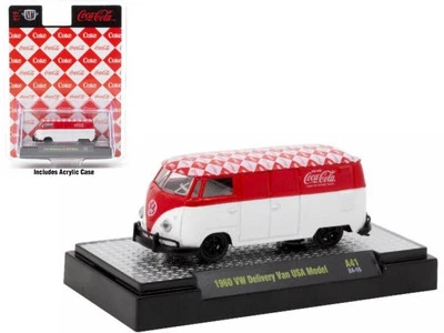 VW Volkswagen T1 Bus Van - Coca Cola 1960 - red / white - M2 1:64 - Immagine 1 di 4