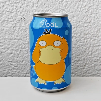 Empty Qdol soda can - Pokemon Edition - Psyduck - BOTTOM opened (China) - Image 1 of 4