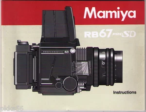 (( 5 Sprachen zur Auswahl)) MAMIYA RB PRO-SD BEDIENUNGSANLEITUNG (ORIGINALDRUCK)  - Bild 1 von 5