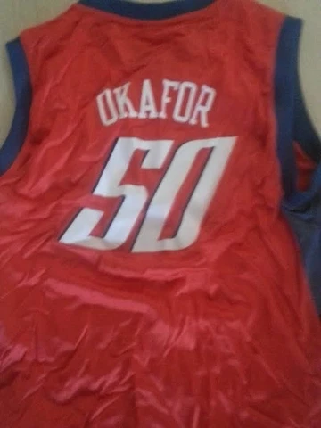 Emeka Okafor jersey Bobcats screen printed youth XL adidas charlotte nba kids 50 Cover