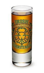 BOMBERO TRIBUTO A LA HERENCIA IRLANDESA - NUEVO - 2 OZ. VIDRIO DE TIRO - Imagen 1 de 1