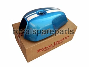Originale Royal Enfield Carburante Benzina Gas Serbatoio Ventura Blu Per Gt - Foto 1 di 7