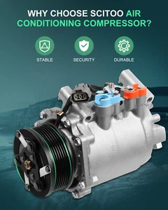 AC A/C Compressor And Clutch For Acura TSX L4 2.4L 2004 2005 2006 2007 2008 - Picture 1 of 7