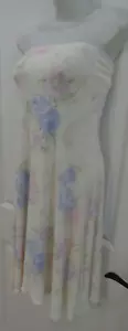 Patricia Timm Designerđź’—Pretty Floral Lined Stretch Strapless Dressđź’—Sz M - Picture 1 of 5