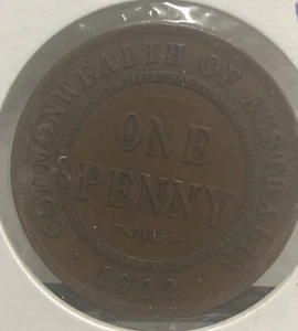 1922 - I - Australia Penny - Error - Wide Date Figures - Picture 1 of 2