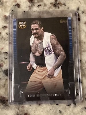 2021 Topps WWE Undisputed The Godfather Blue Parallel Base Card 19/25 SP - Image 1 of 2