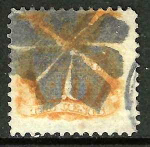Sc #116 Strong Grill Misperf Fancy Cancel 10 Cent 1869 Pictorial US 18E47 - Picture 1 of 2