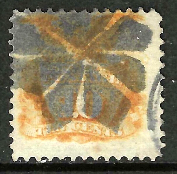 Sc #116 Strong Grill Misperf Fancy Cancel 10 Cent 1869 美国 18E47 图画 — 第 1/2 张图片