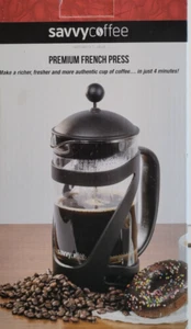 SAVVY COFFEE PREMIUM PRENSA DE CAFÉ FRANCESA CAFETERA ESPRESSO 34 OZS Negra - Imagen 1 de 14