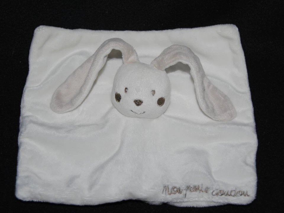 🐰 Plat lapin KIMBALOO BRIOCHE La Halle blanc beige mon premier doudou TTBE - Photo 1/1