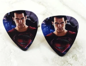 Superman Guitar Pick Cufflinks - Picture 1 of 2