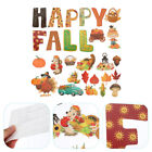 Fall Decor Flower Wall Decals Bulletin Board Paper Cutting Autumn