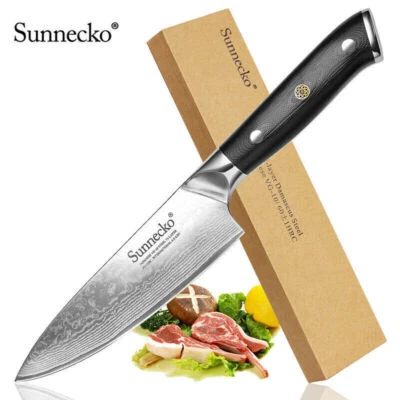 Classic 17cm Profi Kochmesser Japanischer Damaststahl Profi VG-10 Damastmesser - Bild 1 von 4