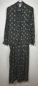 Vtg Pendleton Skirt Blouse Set Womens 16 Print Rayon Made USA Blue 2Pc Read - Picture 1 of 10