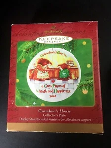 Hallmark Keepsake Ornament Grandma's House Collector's Plate 2000 Fine Porcelain - Picture 1 of 3
