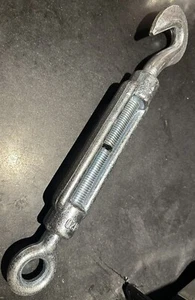 M20 Galvanised Hook & Eye Straining Screw - Tensioner - Turnbuckle - Strainer - Picture 1 of 1