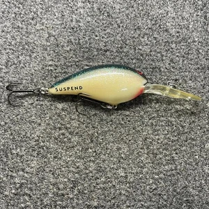 Norman Lures Suspending Deep Little N SDLN Crankbait Lure White Green Fleck - Picture 1 of 7