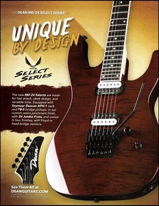 Guitarra eléctrica Dean MD 24 Select Series anuncio 8 x 11 impresión de anuncio - Imagen 1 de 3