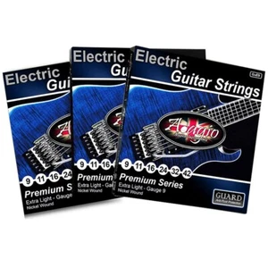 Electric Guitar Strings 3x Packs - Coated - Adagio Pro Gauge 9-42 Super Light - Picture 1 of 13