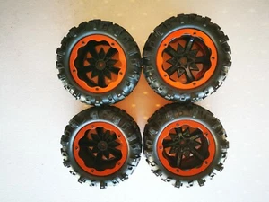 4 PCS Wheel Rim & Tires Remo Hobby 1:10 1:8 Monster truck RC Car 12mm Hub P3978 - Picture 1 of 3