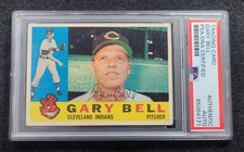 1960 GARY BELL Signed Topps Baseball Card-CLEVELAND INDIANS-PSA