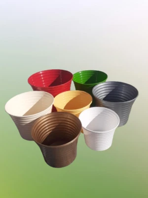 SZEMIKOWIE SP.J Blumentopf Pflanzentopf Rund Übertopf 7 Farben 5 Größen