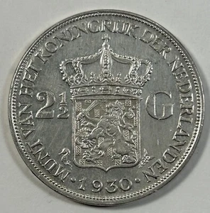 1930 netherlands 2 1/2 gulden - Picture 1 of 5