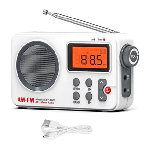 SY-8801 New Portable AM/FM PLL Alarm Radio Support Sleep Timer Function - Picture 1 of 16