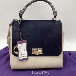 Laurel Germany Handbag Grey/Blue Calf Leather NWT Dustbag L13 - Picture 1 of 12