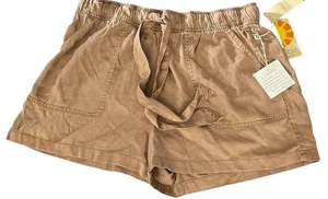 Neu C&C California Kordelzug Shorts zum Überziehen hellbraun XL Lyocell neu mit Etikett Freizeit - Bild 1 von 6