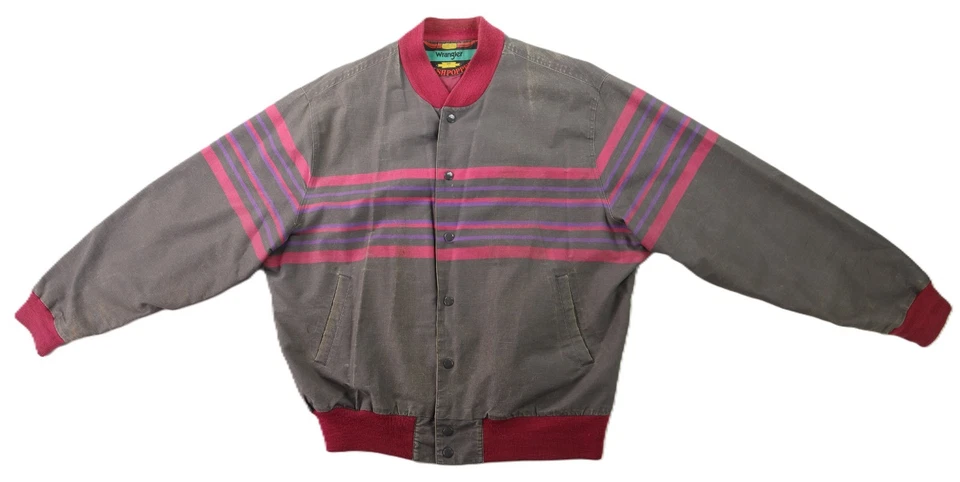 Abrigo Chaqueta De Lona BRUSHPOPPER Gris Rosa Grande De Colección Wrangler EE. UU. Para Hombre Foto 1 de 4
