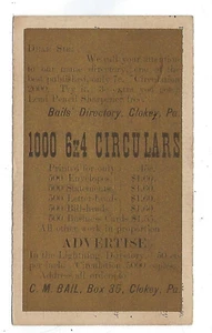 UX9 Postal Card GOLD Coated, Clokey PA Advertising, Lightning Directory - Picture 1 of 2