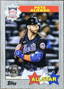 2022 Topps Series 2 Pete Alonso 1987 35th Black #204/299 Mets #87AS-29 - Bild 1 von 2