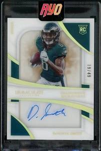 Panini Immaculate Devonta Smith Shadowbox 2021 tarjeta novato radiocontrol automático #'d/49 - Imagen 1 de 2