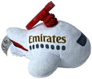 EMIRATES Plush Plane Vibrating Baby Toy Hanging Travel Strap Jumbo A380 - Picture 1 of 5