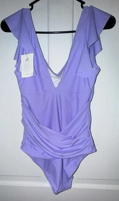 Be2Prity One Piece Swimsuit Size Small NWT Lavender Purple Bathing Suit - Image 1 of 4