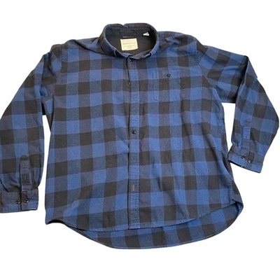 Weatherproof Mens Blackwatch Tartan Shirt XXL Blue & Black Plaid Flannel  - Image 1 of 4