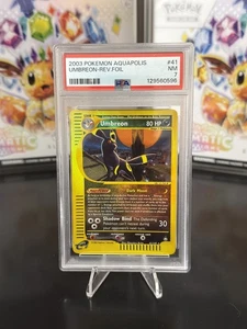 Pokemon 2003 Aquapolis Set Umbreon Reverse Foil Rare Karte 41/147 PSA 7 NM - Bild 1 von 2