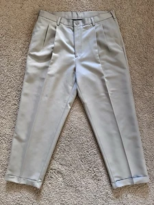 Größe 36 x 29 - Croft & Barrel Vintage Straight Fit Plissee Anzughose Khaki Neu - Bild 1 von 11