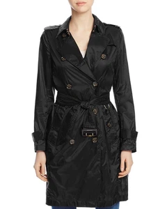 Burberry Black Trench Coat Kenwick Double Breasted Belted Size US6 - Picture 1 of 10
