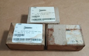 Lot of 3 Boxes 100 EACH #8 x 1" 18-8 Stainless Steel Slotted Sheet Metal Screws - Picture 1 of 3
