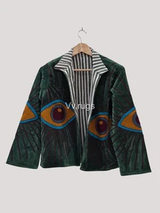 Vintage Suzani Jacke oder handgefertigter usbekischer Mantel - authentische bestickte Kunst - Bild 1 von 5